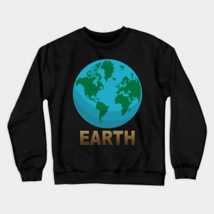PLanet Earth sticker Crewneck Sweatshirt